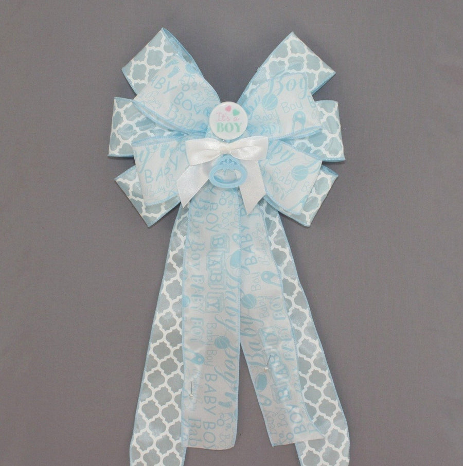 It's a Boy Blue Baby Shower Bow 