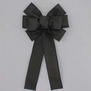 Black Rustic Wreath Bow 