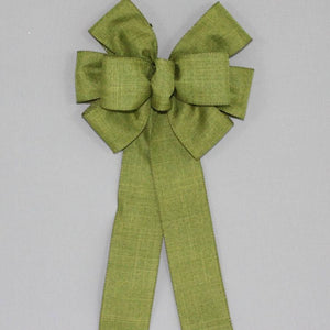 Moss Green Rustic Fall Wreath Bow - Package Perfect Bows