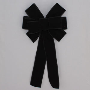 Black Velvet Wire Edge Christmas Bow