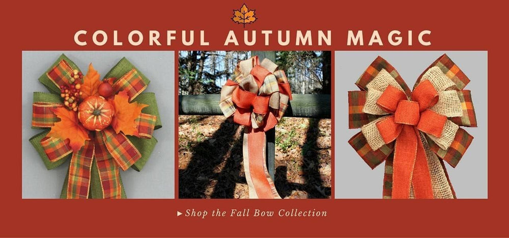 Wreath Bows for Christmas and Seasonal Holidays - Wedding Pew Bows
