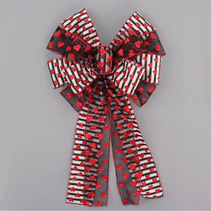 Contemporary Sparkle Hearts Valentine's Day Bow - Package Perfect Bows