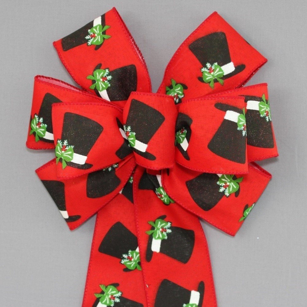 Black Velvet Wire Edge Christmas Bow