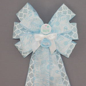 It's a Boy Blue Baby Shower Bow 