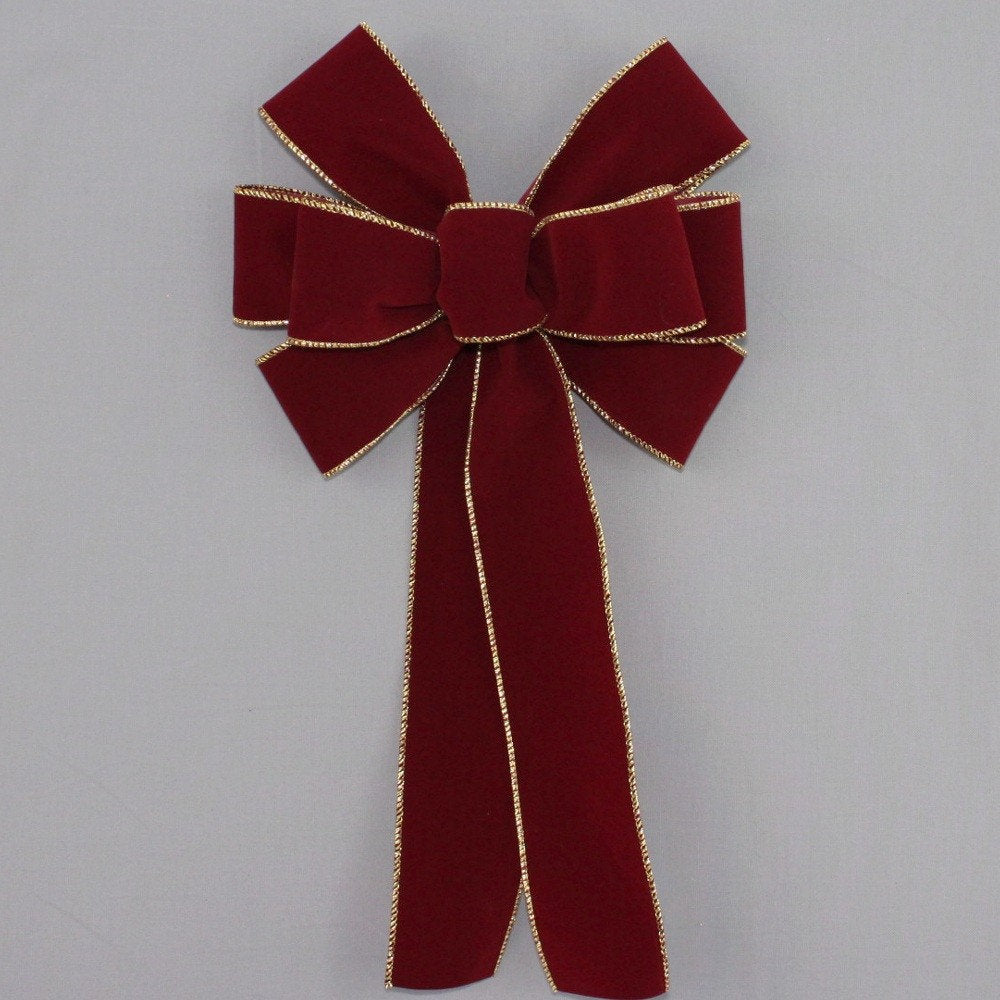 Black Velvet Wire Edge Christmas Bow