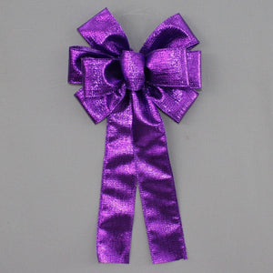 Purple Metallic Christmas Wreath Bow 