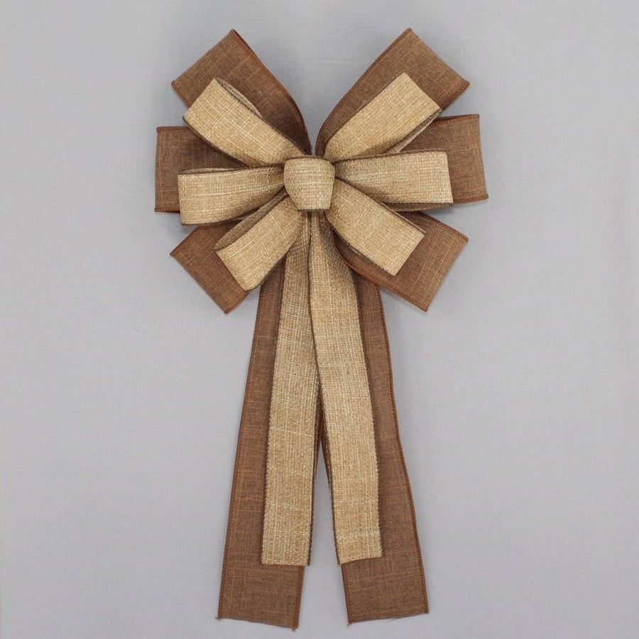 Brown Fall Rustic Wreath Bow 