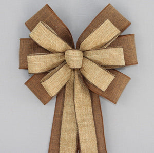 Brown Fall Rustic Wreath Bow 