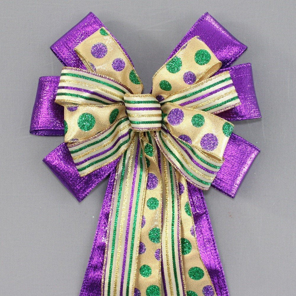 2.5  x 10 yds Mardi Gras Pattern Ribbon