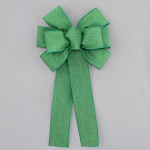 Emerald Green Rustic Wreath Bow 