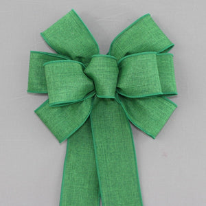 Emerald Green Rustic Wreath Bow 