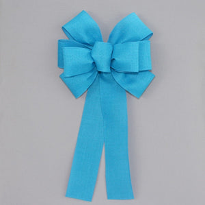 Dark Turquoise Rustic Wreath Bow 