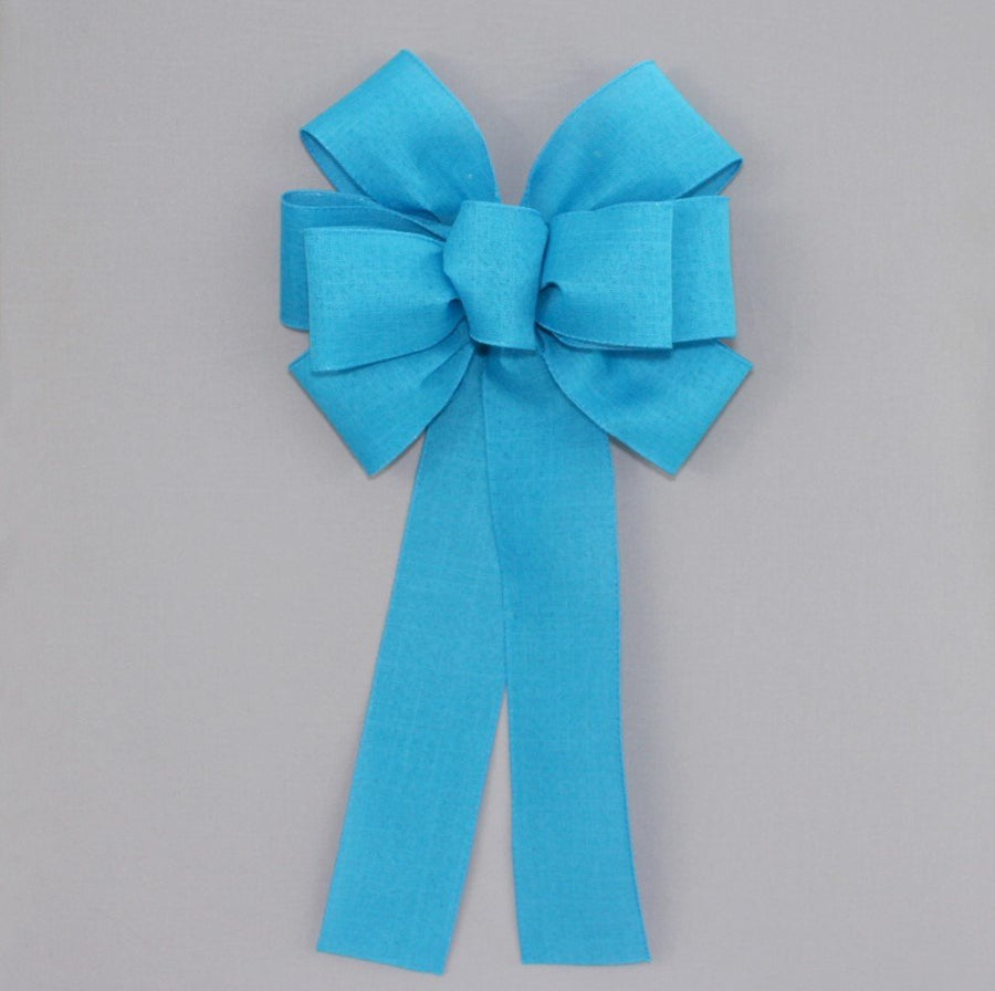 Dark Turquoise Rustic Wreath Bow 