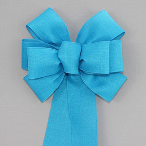 Dark Turquoise Rustic Wreath Bow 