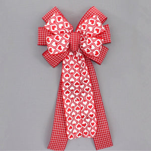 Hourglass Hearts Valentine's Day Wreath Bow