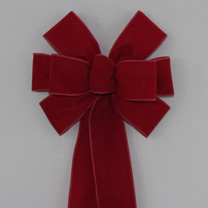 Navy Blue Velvet Wire Edge Christmas Bow 