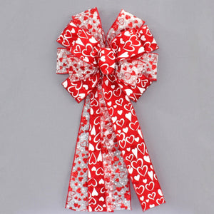 Sparkle Hearts Valentine's Day Bow 