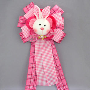 Happy Bunny Pink Easter Wreath Bow 