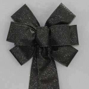 Royal Blue Sparkle Metallic Christmas Wreath Bow 