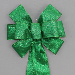 Royal Blue Sparkle Metallic Christmas Wreath Bow 