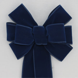 Black Velvet Wire Edge Christmas Bow 