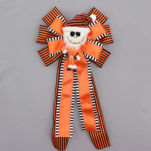 Jack Skellington Halloween Wreath Bow 