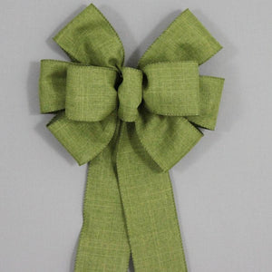 Moss Green Rustic Fall Wreath Bow - Package Perfect Bows