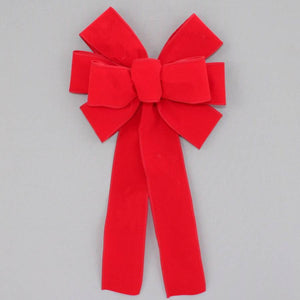 Red Velvet Wired Edge Christmas Bow