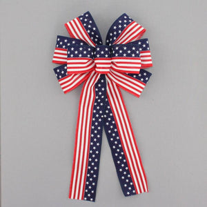 Stars and Stripes Flag Patriotic Bow - Package Perfect Bows